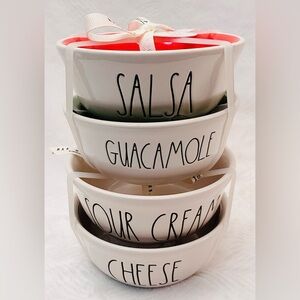 Rae Dunn Taco Toppings Bowls Set - 4pc